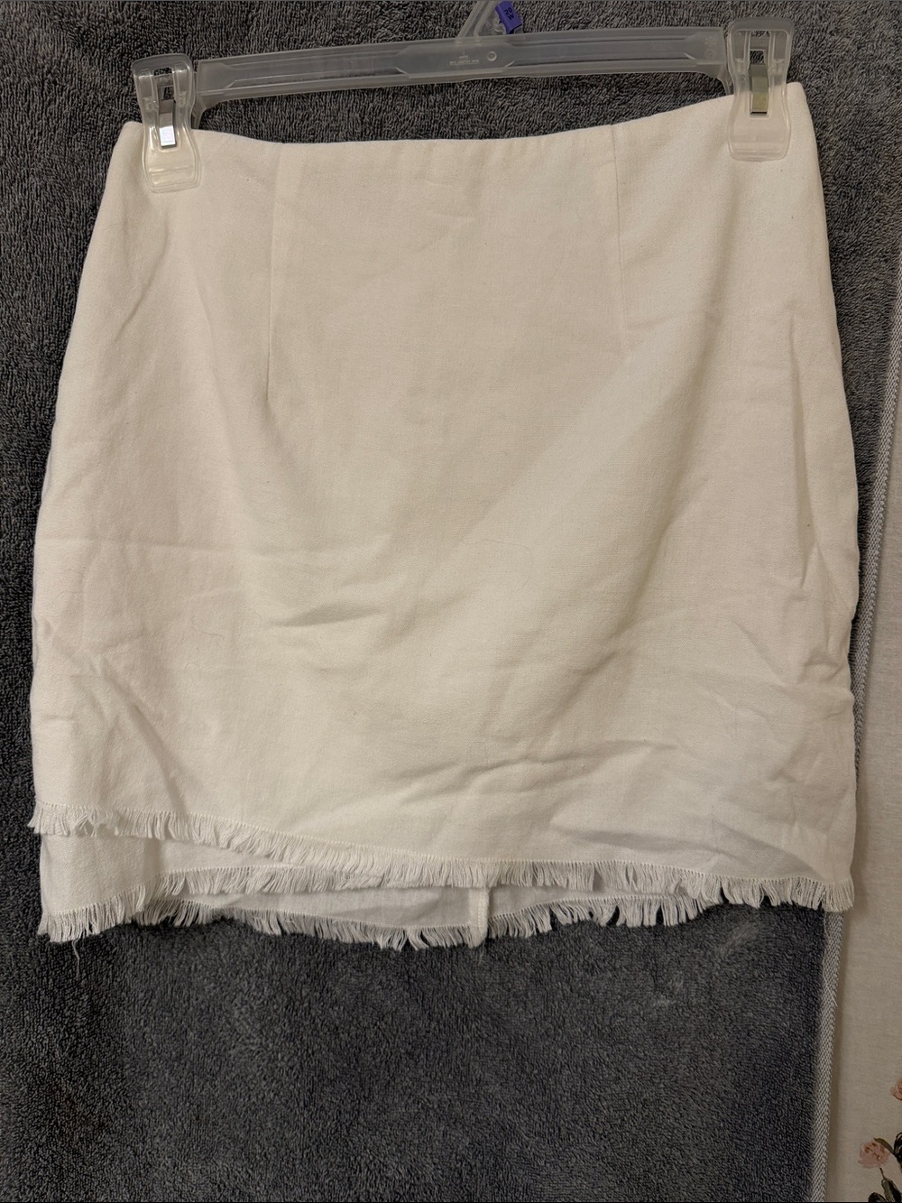 Princess Polly White Fringed Mini Skirt